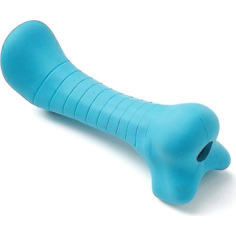 Jouet couineur en forme d'os pour animaux de compagnie, jouet de massage des dents en caoutchouc naturel pour chien à mordre et à griffer (1/3)