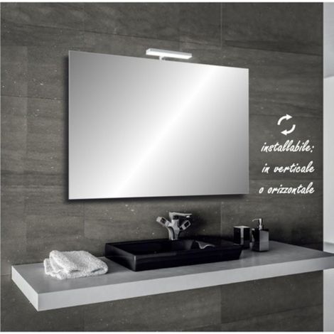 SPECCHIO BAGNO MODERNO REVERSIBILE FILO LUCIDO 70X100 CM SPESSORE 5 MM - 8.0 (1/2)