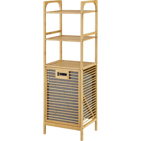 Mueble de almacenamiento de bambú para lavandería con estante 118 x 39,5 x 30,5 cm 030006862 (1/5)