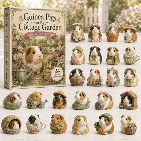 Meerschweinchen im Garten Adventskalender 2026 2D Überraschungsbox