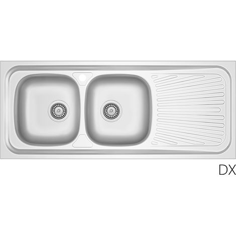 Aufsatzwaschbecken aus Stahl Mod. La01 cm 120X50 (1/3)