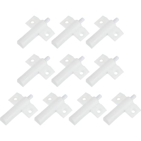 Amortisseurs de porte à fermeture douce, lot de 10 ferme-portes, amortisseurs de porte à fermeture douce adaptables pour portes de meubles, blancs (1/5)