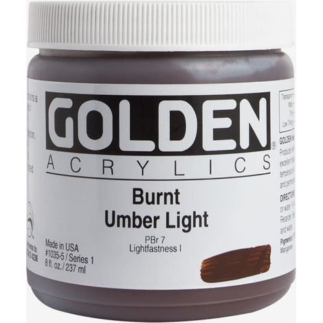 Golden : Heavy Body Acrylic Paint : 236ml : Burnt Umber Light