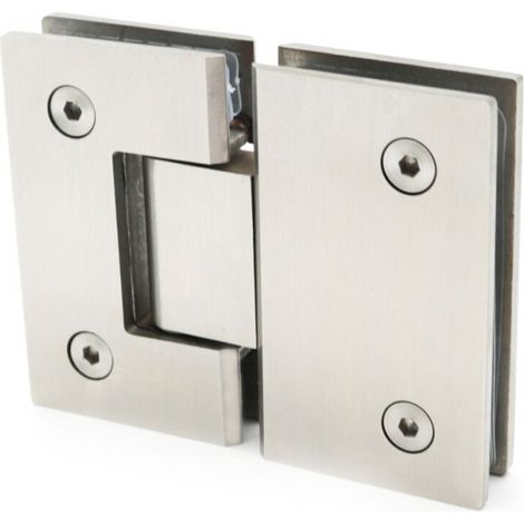 1 jeu d'inserts de porte de douche pour support verre sur verre, 180 degrés (1/4)