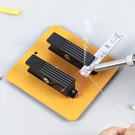 Support de soudure magnétique “Troisième main” en métal – Support réglable pour petites réparations électroniques, bricolage, loisirs créatifs, bijoux, aide à la soudure PCB (1/5)