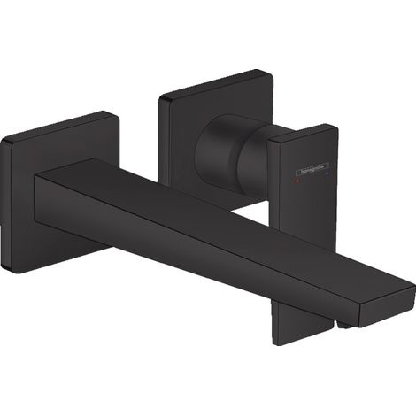 Hansgrohe Metropol Unterputz-Waschtischmischer Wandmontage, Auslauf 225mm, Handgriff, Freistromventil, Schwarz matt (32526670)