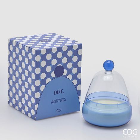 EDG Enzo De Gasperi Candela Dot a Cupola H 17,2 Cm D 12 Cm Sea Salt Sage