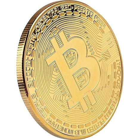 Bitcoin, 24 Karat vergoldet, mit Präsentationsetui: ein luxuriöses und brillantes Erscheinungsbild. (1/5)