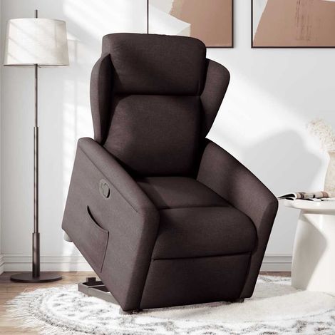 Maison Exclusive - Fauteuil inclinable marron foncé tissu (1/5)