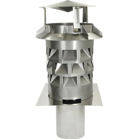 Chapeau Windkat pour cheminée de dimension intérieure 138 x 138 mm
