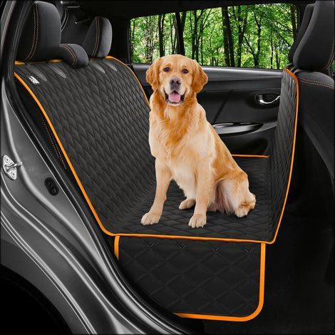 Housse de siège voiture chien imperméable 147x137 cm Hamac Protection Banquette Arrière avec Ceinture Sécurité et Sac Transport Nettoyage Facile pour Chien (1/5)