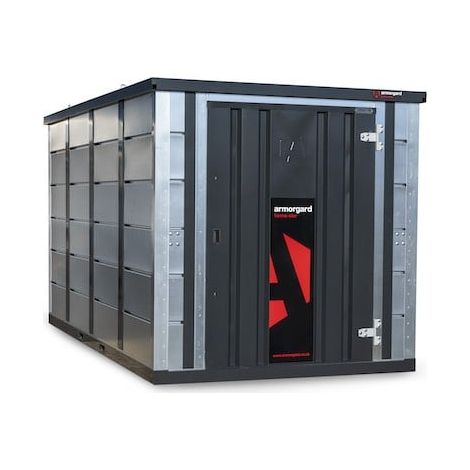 Container de stockage modulaire 4m – Acier galvanisé – Serrure à mortaise 5 leviers – Dimensions 2075x3995x2160mm – FR400T – Armorgard (1/5)