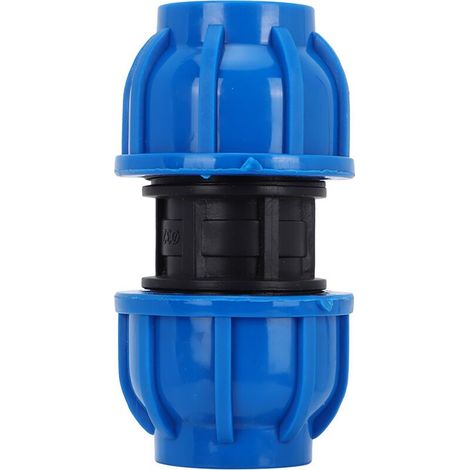 Lot de 4 adaptateurs de tuyau d'eau en plastique PE de 32 mm à 32 mm, connecteur droit, accessoires de montage (1/4)