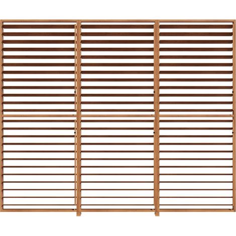 PRIMEYARD 3-teilige Lamellenwand aus Aluminium - verstellbares Paneel in Holzoptik für Pergola Deluxe