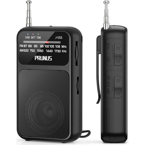 J-555 Petite Radio FM Portable Rechargeable Et à Piles, 800 mAh (1/5)