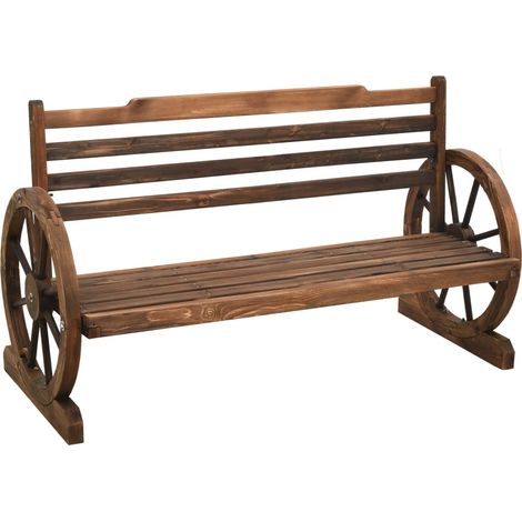 Banc de jardin, Banc de jardin, Banquette design contemporain 112 cm Bois de sapin massif NKK90551 (1/5)
