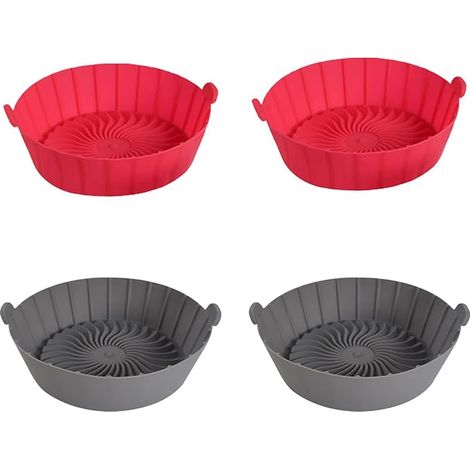 4 Pot en silicone Air,Moule Silicone Air Fryer Accessoire, FryerMoule Air FryerConvient pour four,Micro-ondes, Friteuse à air (1/5)
