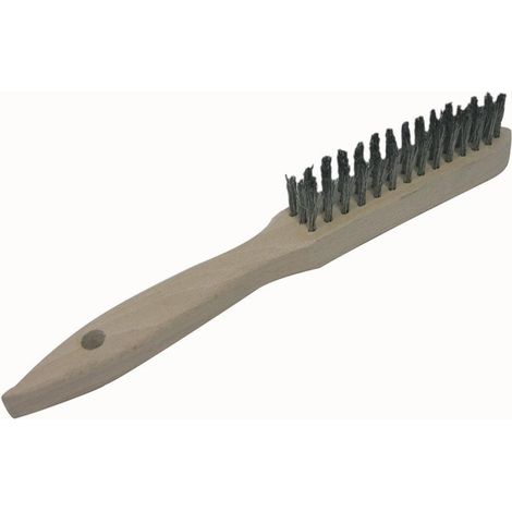 Drahtbürste V2A 3-reihig rostfrei, 0,30 mm Draht