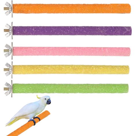 Lot de 5 cintres pour cages, perroquets, perroquets, perchoirs, oiseaux, balançoires, oiseaux (1/5)