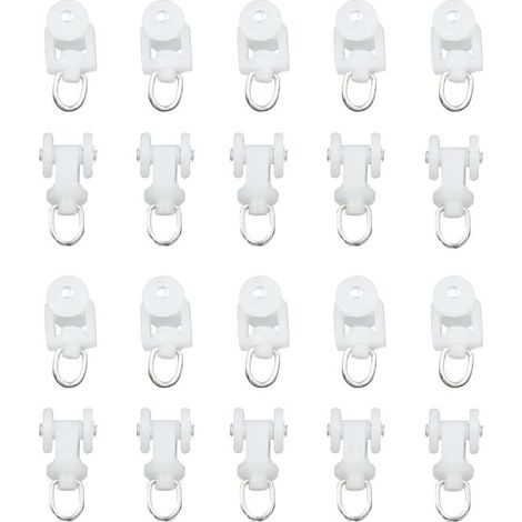 Jiajia AI, Rouleaux de Rail de Rideau transporteurs à roulettes, 20 pièces pour jardin, terrasse et extérieur (1/2)