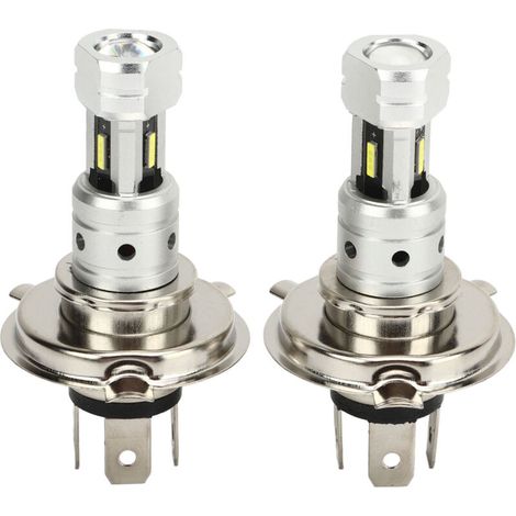 Bombillas para faros delanteros de motocicleta Airshi, 100 W, 2 bombillas LED H4 superbrillantes de bajo consumo para UTV (luz blanca)