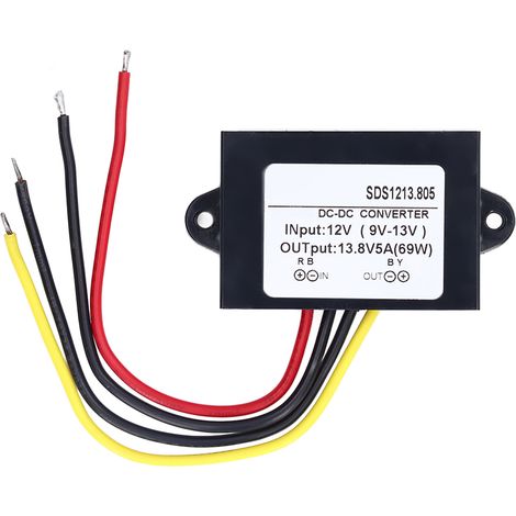 Module Boost Tension Convertisseur Voiture 12V à 13.8V 5A avec Câble Protection Étanche IP68 (1/5)
