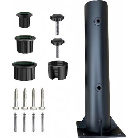 Support de support réglable en acier inoxydable pour parasol de terrasse, résistant à la rouille, pour différentes tailles de poteaux (A) (1/5)