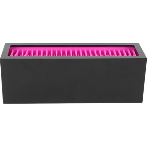 Étui de rangement cosmétique en silicone pour rouge à lèvres et maquillage, boîte organiseur de beauté (Noir, Rose, Rouge)
