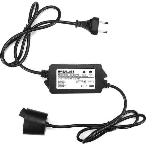 Adaptateur secteur 220 V pour ballast de désinfection UV de l'eau avec prise (1/3)
