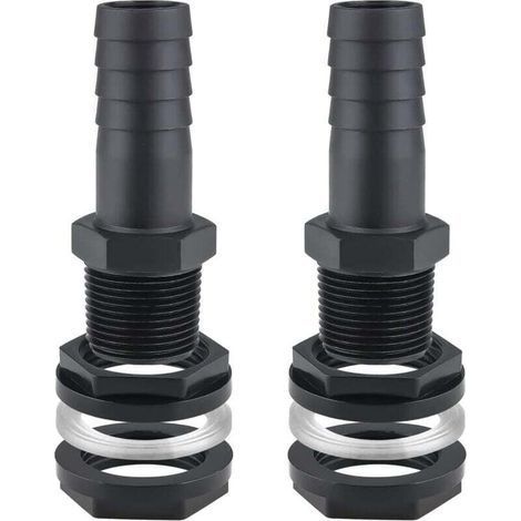 2 serbatoi di troppo pieno, raccordo passaparete da 25 mm, tubo flessibile maschio a tenuta stagna per serbatoi, sistema di raccolta dell'acqua piovana, passaggi con guarnizioni (1/4)