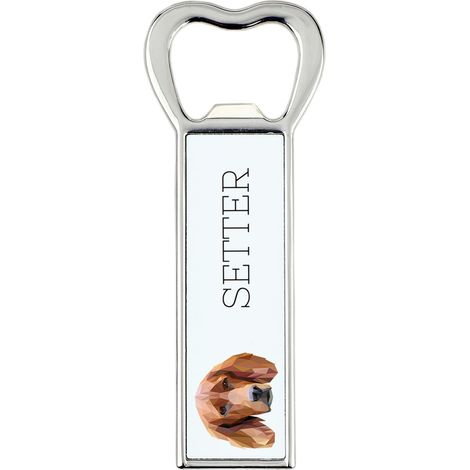Apribottiglie con foto e dedica per la birra Art-Dog: setter inglese, Laverack. (1/5)