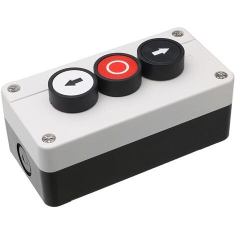 BUNTHAUS Push Button Station Vers Le Haut De Flèches Avec Bouton D'Arrêt Hoist Roller Shutter Door,Interrupteur de commande de porte roulante,Blanc (1/5)