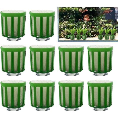 Aquarium Plant Holder Planter Pot, 10 Pieces Weighted Pot for Aquarium Plants, Plant Fixing Ring, Aquarium Accessories, Aquarium Landscape Decoration (1/5)