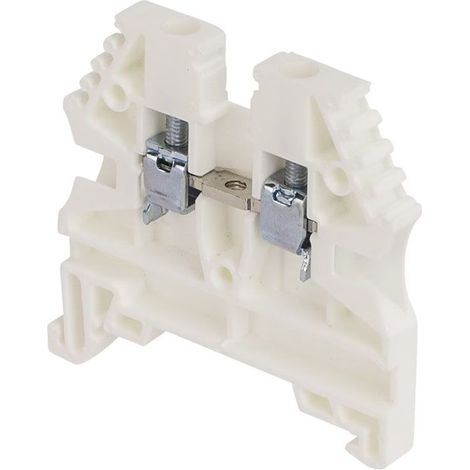 Borne de jonction à vis 2,5mm² - pas 5mm - blanche - IMO (1/5)