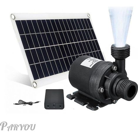 Pompe solaire 50W 800L/H DC 12V – Débit max 800L/H – Hauteur de levée 5m – Matériau ABS + métal pour jardins et bassins - Dc12v (1/5)