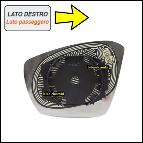 Piastra vetro specchietto termico lato dx-passeggero skoda octavia artB-027