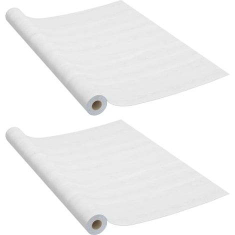 Pack de 2 láminas autoadhesivas para puertas madera blanca 210x90 cm PVC DEC022128