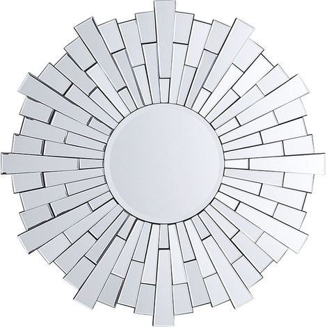 Specchio da parete in argento ø70 cm Vire