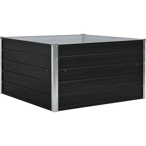 Maison Exclusive - Hochbeet 100×100×45 cm Verzinkter Stahl Anthra (1/5)