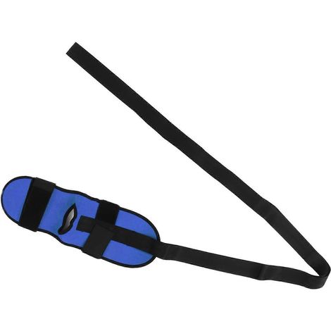 Ceinture d'étirement des ligaments pour le yoga, sangle d'étirement des ischio-jambiers et des jambes pour la flexibilité et l'entraînement de danse (bleu) (1/5)