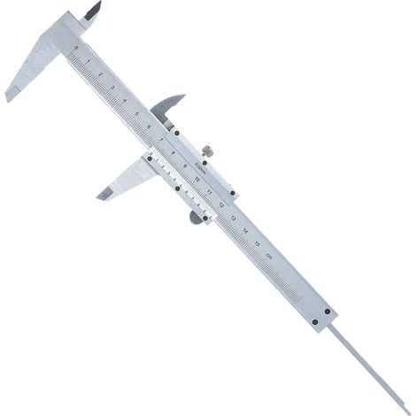 Pied à coulisse professionnel en acier inoxydable 0-150 mm, outil de mesure de profondeur intérieure et extérieure, micromètre à pas. (1/5)