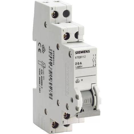 Ausschalter Grau 1polig 6 mm² 20 A 2 Schließer Siemens 5TE8112 (1/2)
