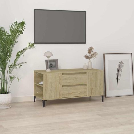vidaXL Mueble para TV madera contrachapada roble Sonoma 102x44,5x50 cm (1/5)