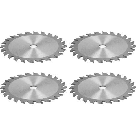 4 Lames de Scie Circulaire 85mm en Carbure de Tungstène, 24 Dents, pour Bois et Plastique, 3000 tr/min, Lot de 4, Coupe 15mm (1/5)