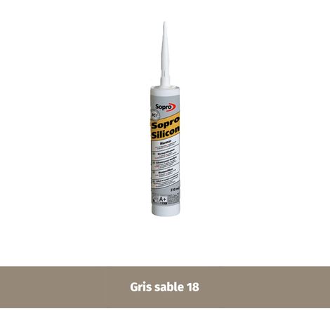 Mastic silicone pour pierre naturelle - Gris sable 18 - 310 ml (1/3)
