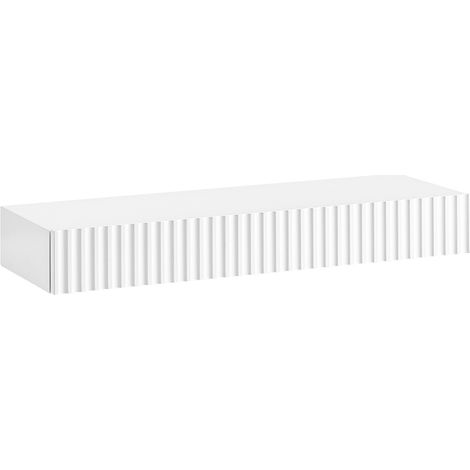 SoBuy Wandregal mit Schublade 1 Drawer Weiß 60x20x8cm Modern FHK38-W