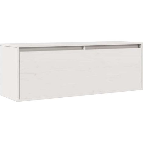 Meubles de Rangement,Armoire murale Blanc 100x30x35 cm Bois de pin massif CFW404251 (1/5)