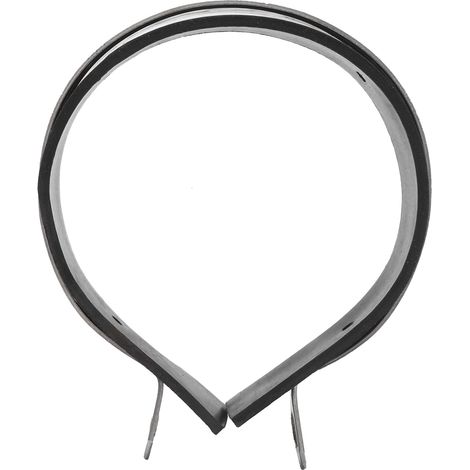 Collier de serrage pour tuyau d'échappement moto 10 cm, bague de fixation en acier inoxydable avec bande caoutchouc, universel (1/5)