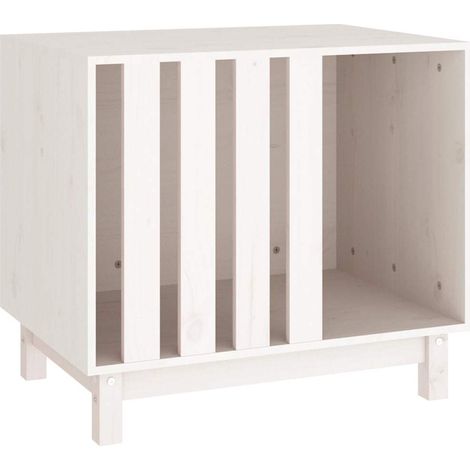 vidaXL Dog House White 70x50x62 cm Solid Wood Pine