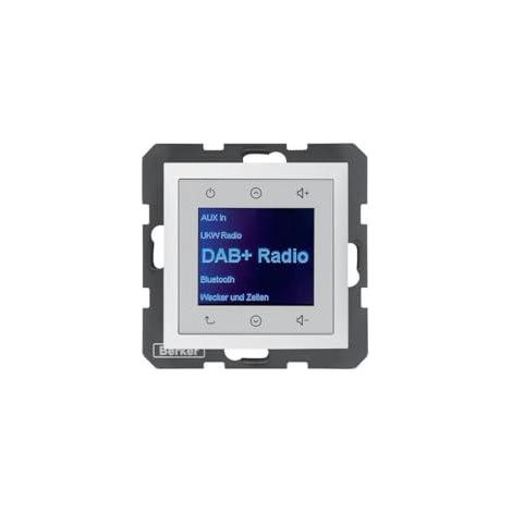 Radio DAB+ moderna Berker bianco opaco design touch
